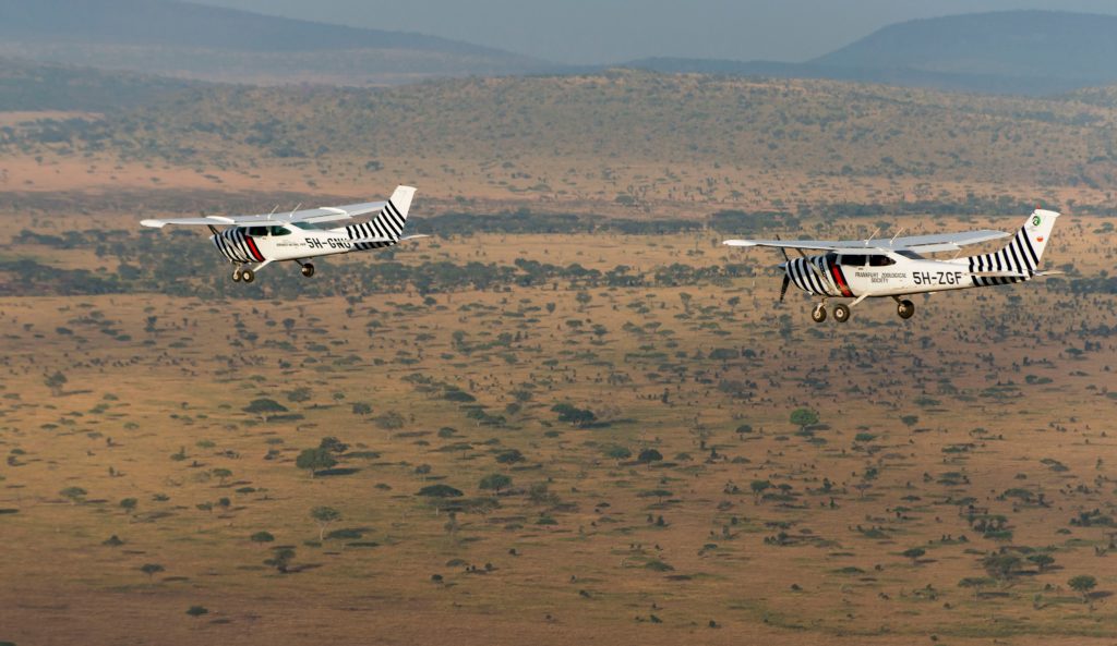 ZGF-Flugzeuge in der Serengeti